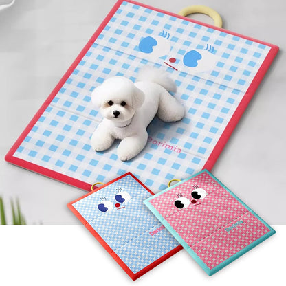 Foldable Chic Pet Bed - Cute Portable Dog Cat Mat for Indoor & Outdoor Use Soft  Washable Pad for Puppy Kitten Small Pet