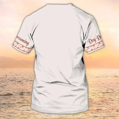 the GROOMER - Dog Grooming Graphic Printed Casual T-Shirts, Pet Groomer Customized Oversized Workwear, EU Size Unisex Pullover