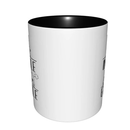 French Bulldog Frenchie Mom Dad Yoga Meditation Inhale ExHale Mugs With Black Handle Birthday Coffee Mugs Ceramic Tea Cups 11oz