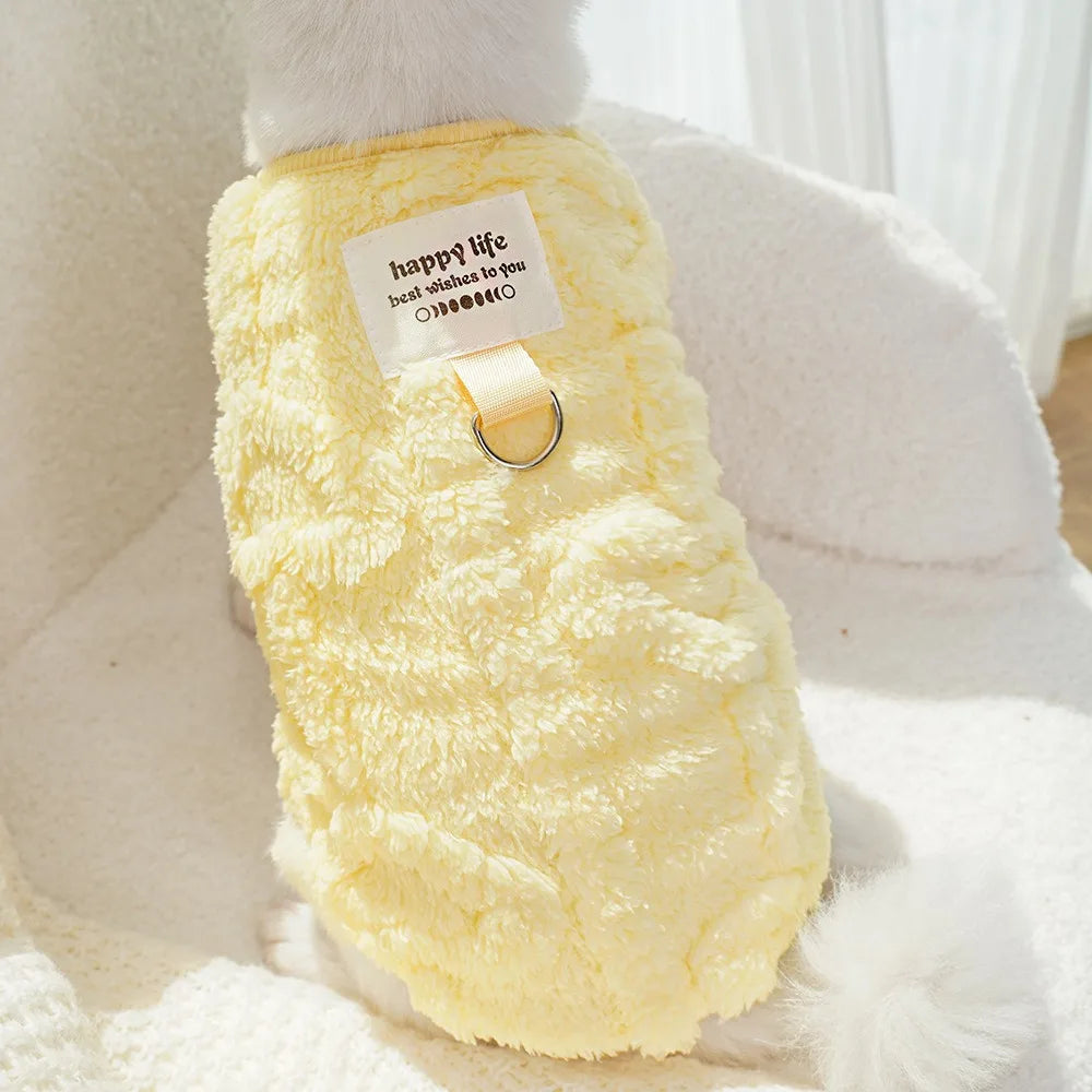 Cute Dog Winter Clothes Warm for Small Dogs Cat Outdoor Soft Cozy Fleece Jacket Vest Coat Pet Chihuahua Yorkies Corgi Ropa Perro