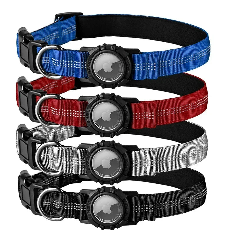 the FINDMYPAWS AIRTAG COLLAR - Dog Collar Reflective Waterproof Transparent Cover Airtag Locator Anti-Loss Pet Collar