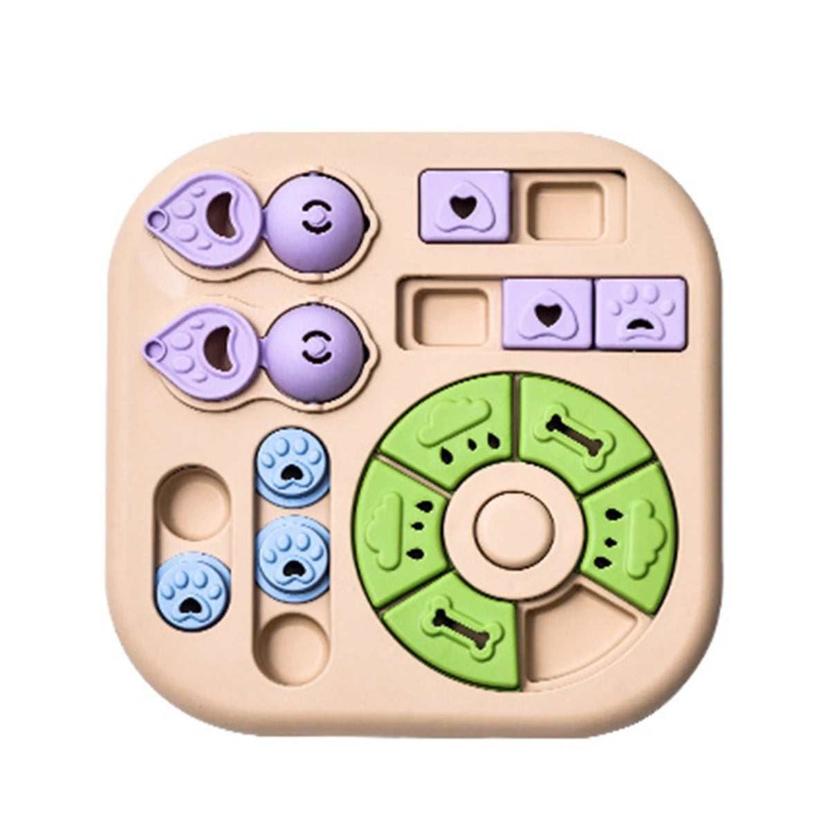 1 PC Interactive Puzzle Food Hiding Toy - Anti-choking Slow Feeder for Puppies and Adult Dogs, Multi-Function Food Dispenser