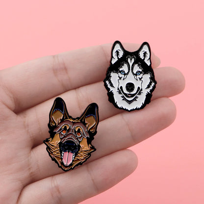 Kawaii Dogs Enamel Pins Cartoon Golden Retriever Brooch Clothes Backpack Lapel Badges Fashion Jewelry Accessories Friends Gifts