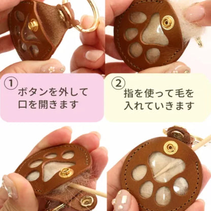 Pet Hair Storage Bag Cat & Dog Hair Memorial Keychain Creative Pet ID Tag