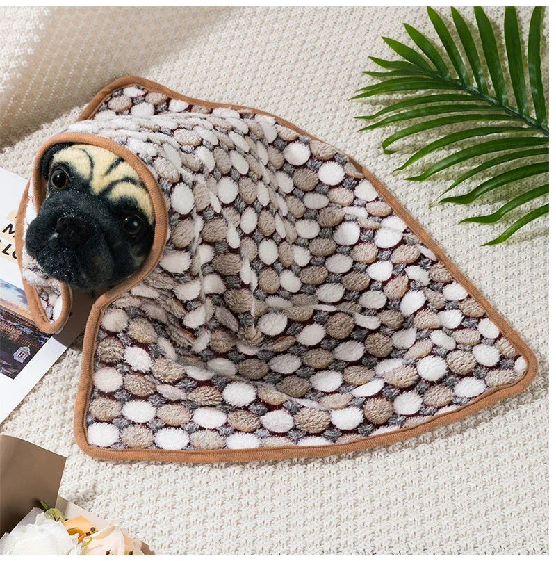Warm Soft Pet Dog Blanket Mat Plush Thin Pet Sleeping Blanket for Dogs Cats Warm Breathable Cat Cover Blanket Pet Supplies