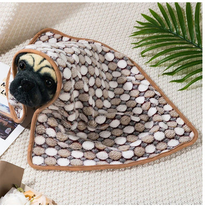 Warm Soft Pet Dog Blanket Mat Plush Thin Pet Sleeping Blanket for Dogs Cats Warm Breathable Cat Cover Blanket Pet Supplies