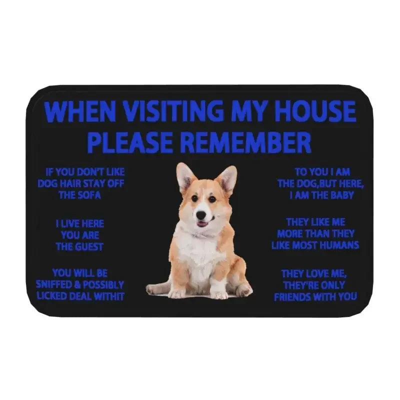 Beagle Dog Doormat Non-Slip Kitchen Bath Mat Living Room Door Floor Entrance Carpet Rug