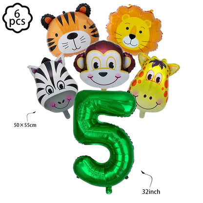 Jungle party Banner Garland Hanging swirls decor Jungle Wild One Birthday decor Safari Jungle Animals Birthday Party Decoration