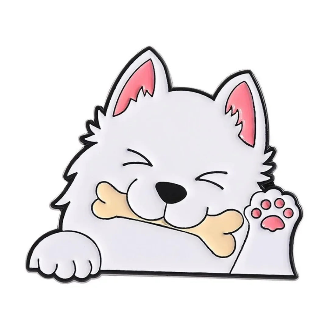 Cartoon Puppy Enamel Pin Tongue Spitting Dogs Brooch Clothes Hat Badge Jewelry Decorate Cute Animal Pet Lover Gift Wholesale