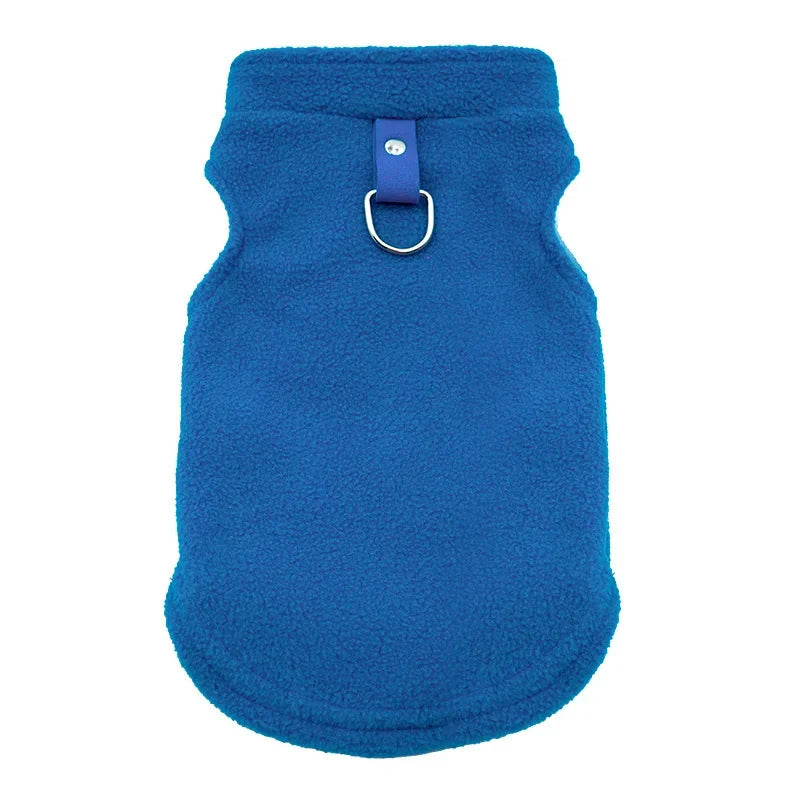 Pet Fleece Vest with Soft and Warm Fleece Sleeveless Design Unconstrained Forelimbs Autumn and Winter Warm Pet Clothing