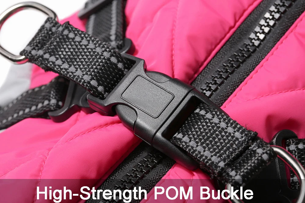 the PAWARMOR HARNESS JACKET - Waterproof Pet Jacket with Harness, Winter Warm Dog Clothes for Small/Large Dogs, Labrador Coat, Chihuahua, French Bulldog Outfits