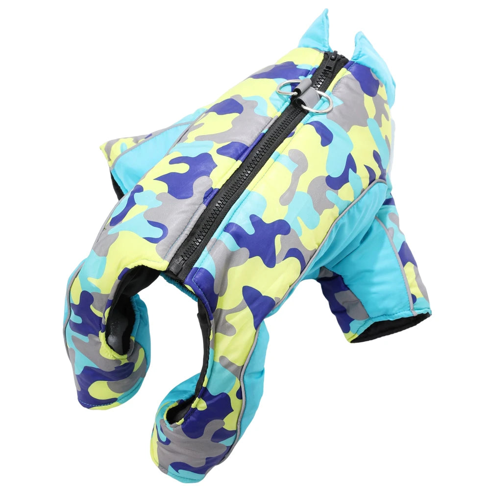 the WARMSTRIDE REFLECTIVE DOG JUMPSUIT - Windproof Dog Clothes, Winter Warm Puppy Jumpsuit, Reflective Pet Costume for Small/Medium Dogs/Cats, Chihuahua, Schnauzer Outfits