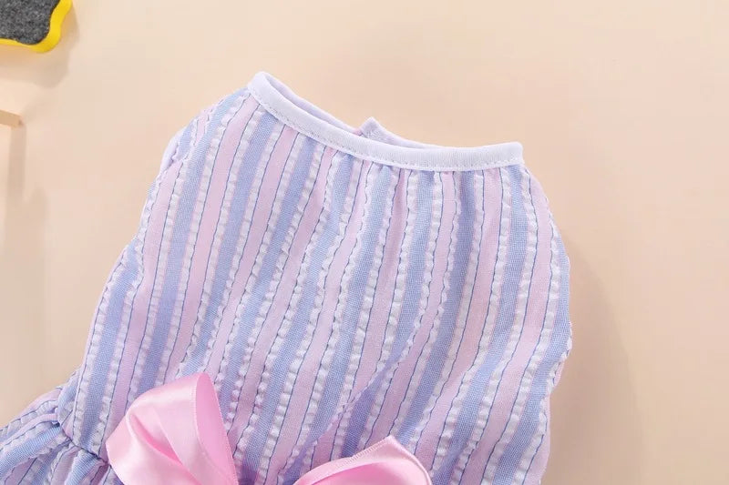Dog Dresses for Small Dogs Girls Floral Puppy Dresses Pet Dog Princess Bowknot Dress Cute Dog Clothes for Yorkie Female Cat