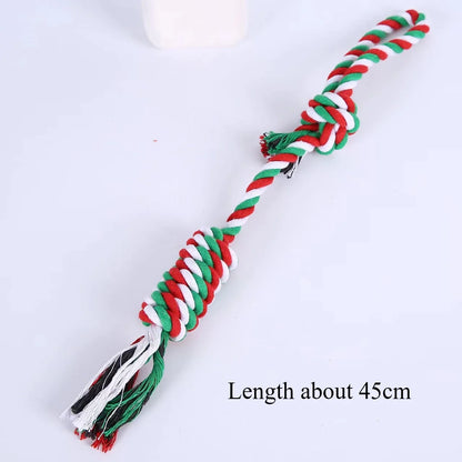the TINSEL TUG TOY - Christmas Dog Toy, Pet Cotton Rope Knot, Interactive Dog Toys, Ball for Puppy/Chihuahua, Large Dogs Toothbrush Chew, Dog Accessories