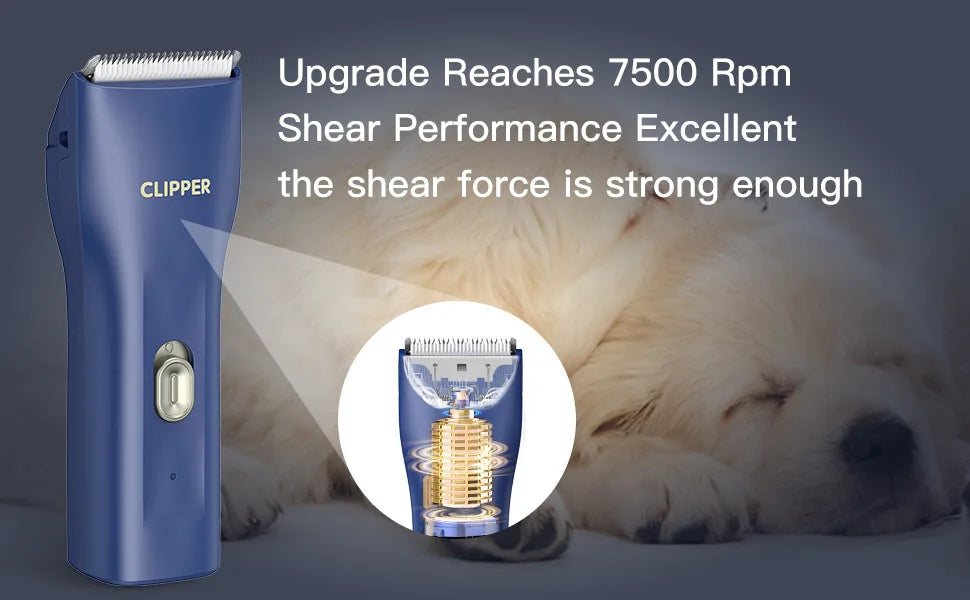 Small Dog Hair Clipper Electric Grooming Trimmer for Pets USB Rechargeable Cat Shaver Animals Haircut Machine waterproof