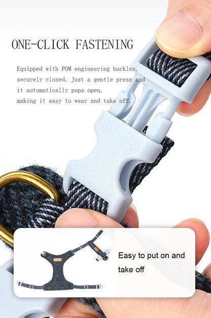 the TWEEDTREK HARNESS SET - Truelove Pet Harness Leash Set, Harris Tweed Fabric, No Pull Dog Vest Harness for Walking/Training, Adjustable, Easy Control