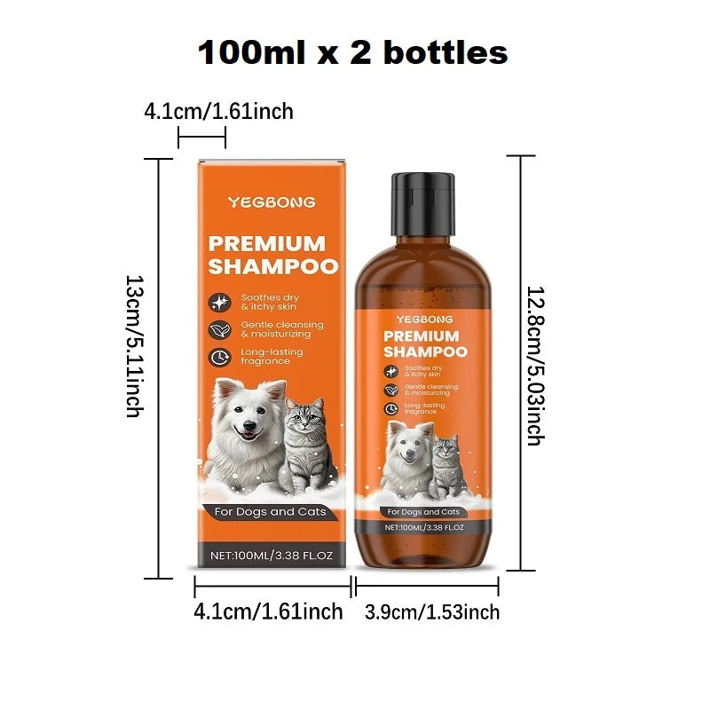 the SHAGGY SHAMPOO - 100ml Natural Ingredients Safe Efficient Formula, Pet Shampoo for Dogs & Cats, Removes Odor & Itch, Tangle, Flea & Insect Repellent