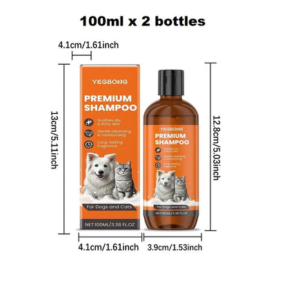 the SHAGGY SHAMPOO - 100ml Natural Ingredients Safe Efficient Formula, Pet Shampoo for Dogs & Cats, Removes Odor & Itch, Tangle, Flea & Insect Repellent