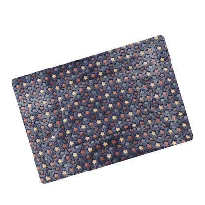 Pets Blanket Dog Warm Thicken Double-Side Flannel Pad Star Pattern Blue Xl Winter Cushion Pets Blanket Pet Winter Cushion