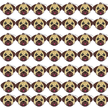 50PCS Cute Animal Keychain knife Ducks Dogs Cats Keyring for Women Men Kids Handbag Cool Car Key Accessories Friends Key Gifts