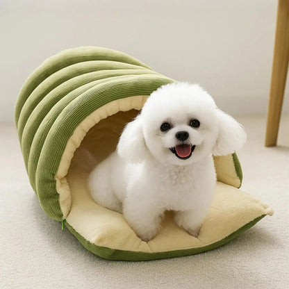 Pet House with Non-slip Base Washable Pet Bed for Dogs Cats Soft Fleece Cat Bed with Removable Washable Cover Cozy Cave