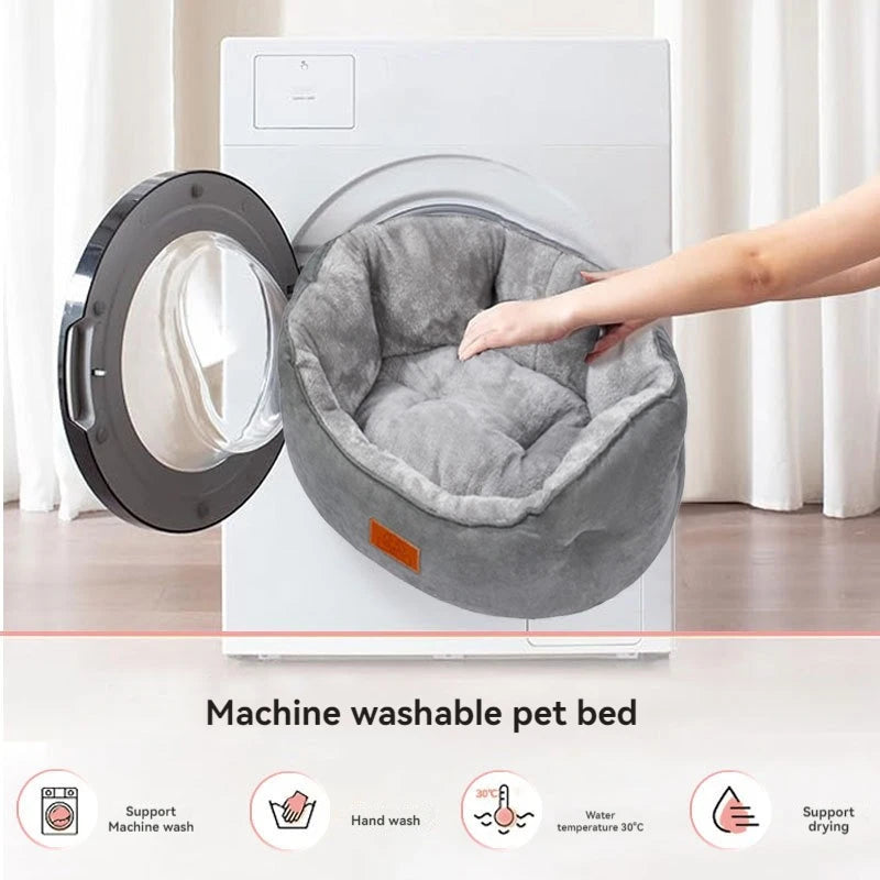 Pet cat bed winter warm plush hugging pet sofa dog bed non-slip removable and washable dog bed cat be