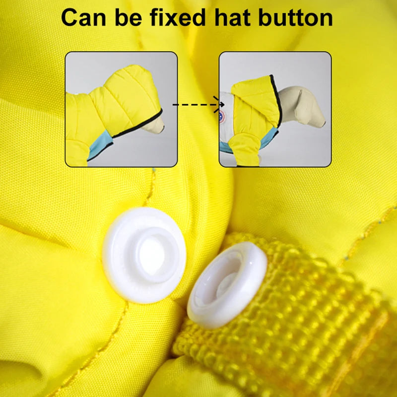 the SLEIGH DOG - Warm Dog Cotton Jacket Outfit, Winter Pet Clothes, Puppy Coat for Small/Medium Dogs and Cats, French Bulldog/Chihuahua/Poodle Clothes