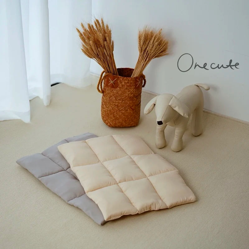 Flannel Pet Dog Bed Dog Sleeping Bed Mat Breathable Warm Pet Beds Cushion For Small  Dogs Cat Pets Accessories for pet bag