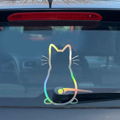 Puppy Dog Car Rear Windshield Wiper Decor Decals , Animal Cat Vinyl Art Sticker For Truck Car Bumper Funny Decoration