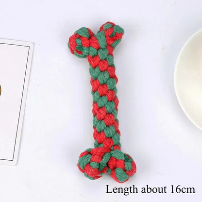 the TINSEL TUG TOY - Christmas Dog Toy, Pet Cotton Rope Knot, Interactive Dog Toys, Ball for Puppy/Chihuahua, Large Dogs Toothbrush Chew, Dog Accessories