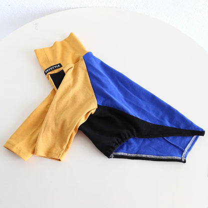 8colors Italian Greyhound Hound Two-Legged Clothes Fashionable Multicolor Soft Comfortable Elastic Fashion Patchwork Dog Clothes