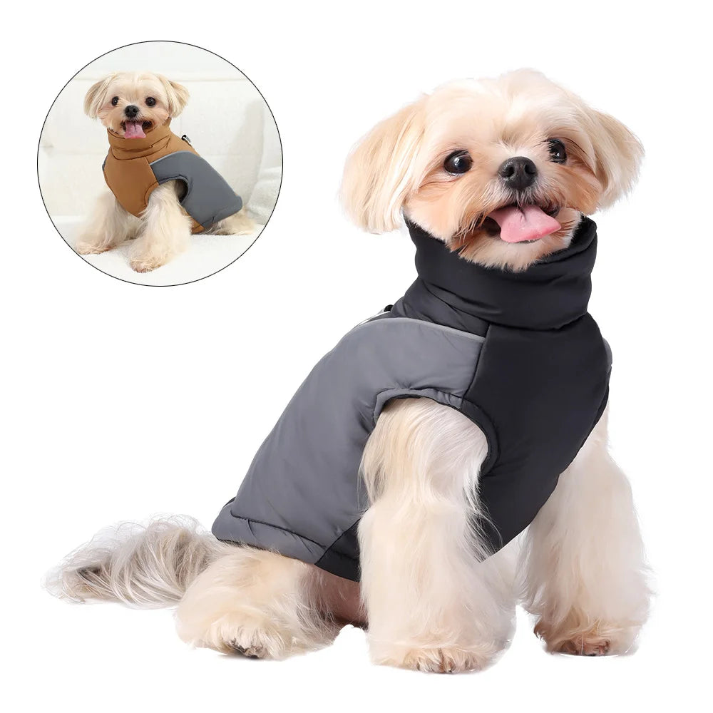 Pet Dog Clothes Autumn Winter Warm Puppy Coat Jacket For Small Medium Dogs Clothing with D-ring Reflective Chihuahua Pug Costume