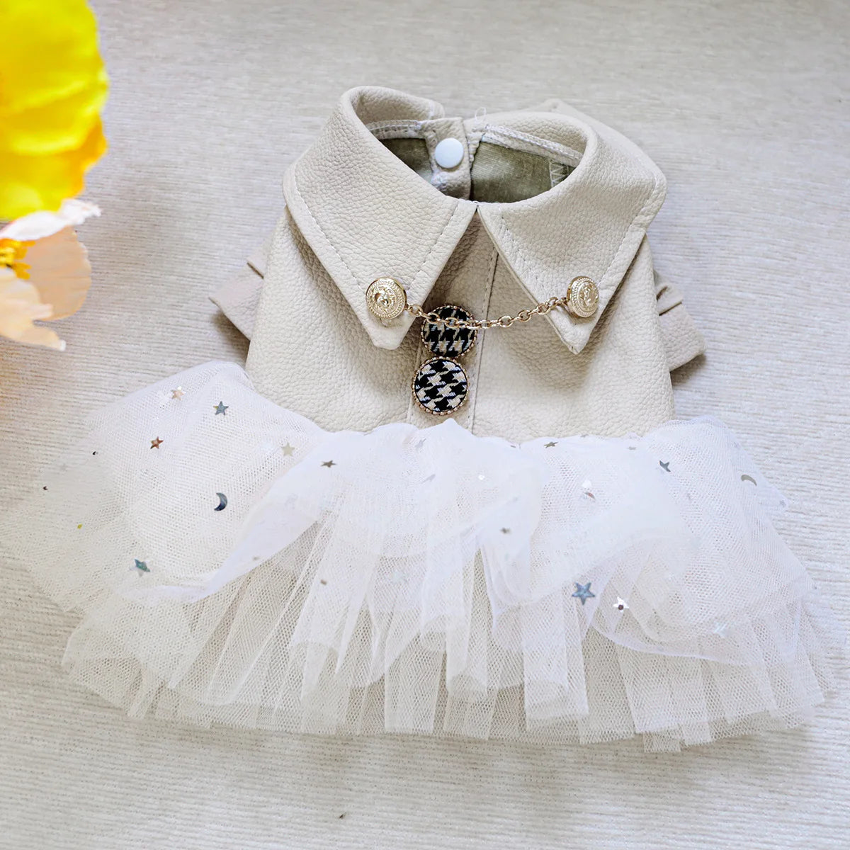 Luxury Brand Dog Clothes Puppy Princess Black Leather Waterproof  Autumn Winter Pet Outfit Girl Boy Coat XS XL Elegant Costumes