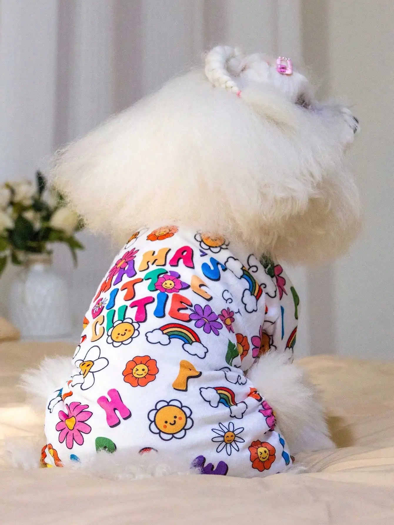 U Pick Fashion Dog Pajamas Polyester Pajamas for Male Dog Female Dog Popular Pet Clothes Dog Onesies Print Dog Pajama