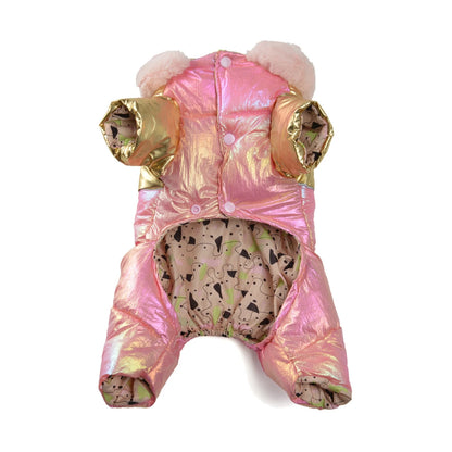 Warm Pet Clothes Waterproof Outdoor Puppy Jumpsuits For Small Medium Dog Winter Windproof With D-ring Vest Coat Chihuahua Outfit