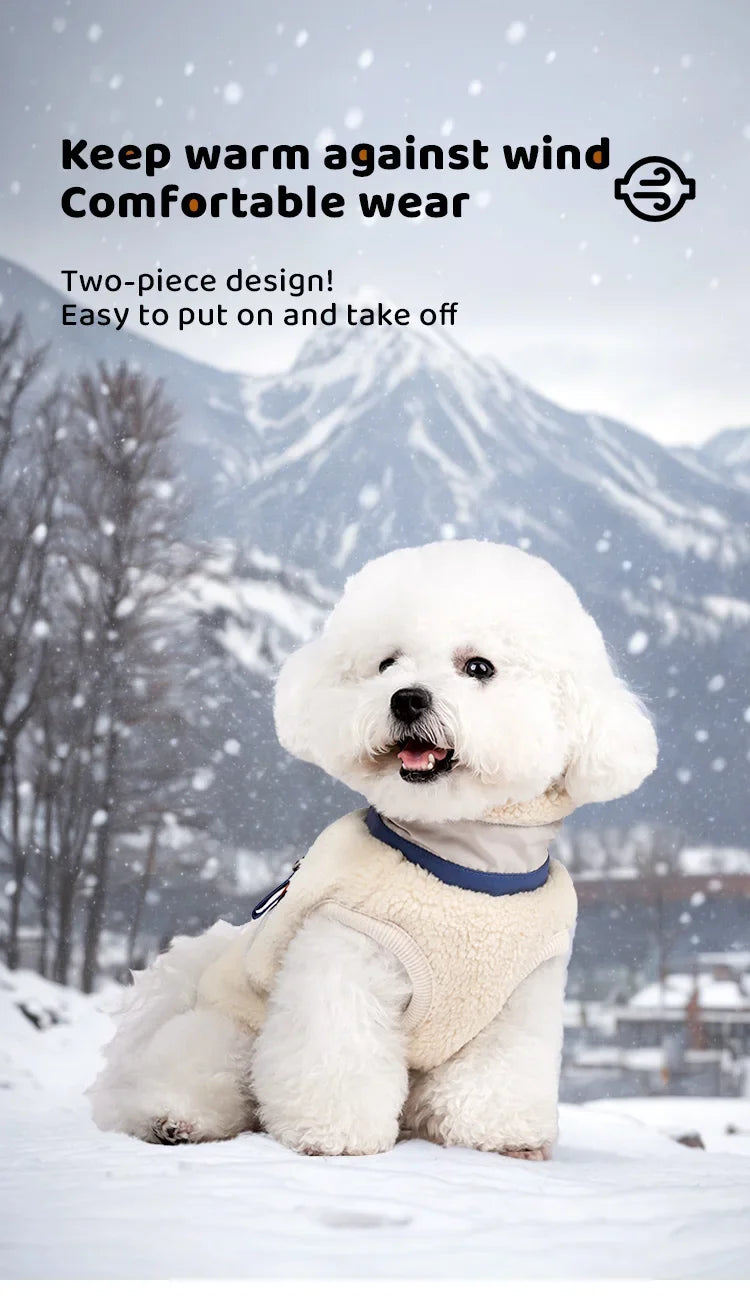 Warm Fleece Pet Clothes for Small Medium Dogs Vest with D ring Puppy Outfits French Bulldog Yorkies Poodle Costumes Pug Coats