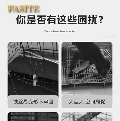 Dog cage Large medium small dog bold indoor separation with toilet Corgi Teddy Golden Retriever Pet Villa