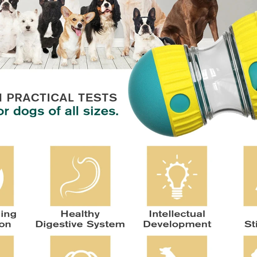 Treat Enrichment Pet Toys Slow Feeder Ball Food Dispensing Puppy Toy for Small Medium Dogs Irregular Rolling Design Dog Toys