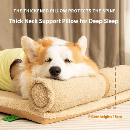 Four Seasons Dog Cat Bed Orthopedic Memory Foam Machine Washable Removable Cover All Season Comfort Mat for Small Medium Large