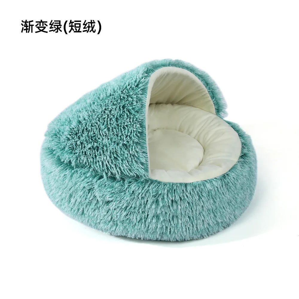 Winter Warm Pet Nest for Small Medium Pets (40cm-70cm) | Enclosed/Semi-Enclosed Pet Shell Nest | Dog House Cat Bed for Puppy Kit