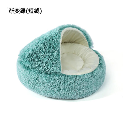 Winter Warm Pet Nest for Small Medium Pets (40cm-70cm) | Enclosed/Semi-Enclosed Pet Shell Nest | Dog House Cat Bed for Puppy Kit
