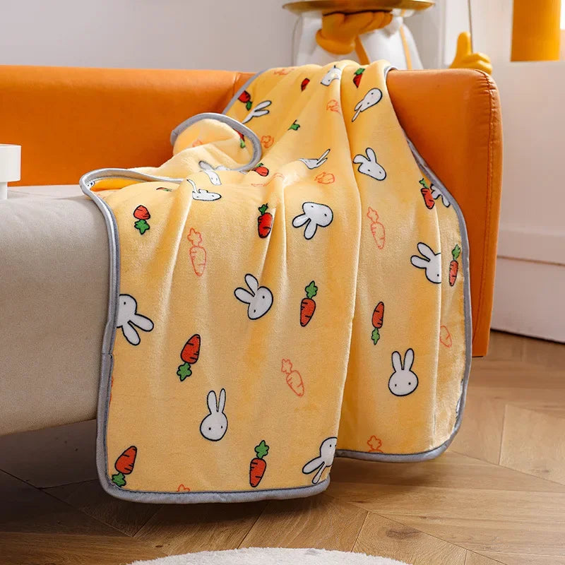 Pet Blanket Soft Flannel Dog Blanket Warm Comfortable Pet Bed Sheet Mat Cartoon Cute Cat Dog Sleeping Blanket Pet Supplies