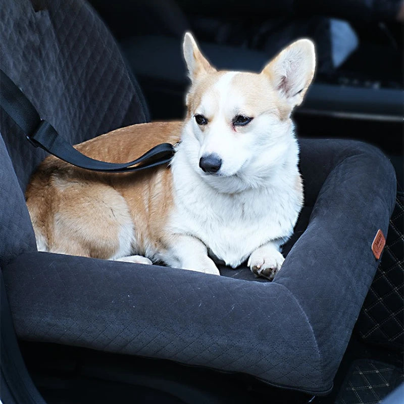 Pet car seat bed cat dog kennel removable washable outdoor car seat cushion safe comfortable suitable for both home travel use