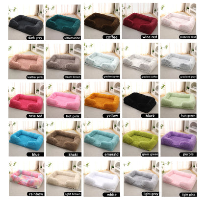 Half Surround Dog Bed Soft Square Pet Cat Sofa Full Filling Medium Pet Dog Kennel Plush Cat Cushion House