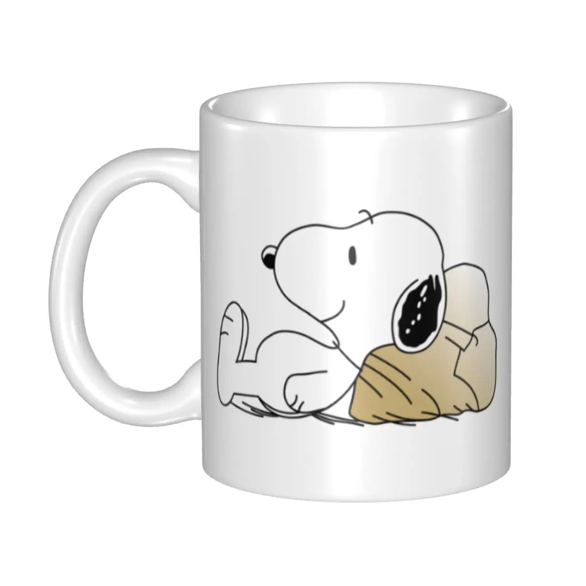 Manga Snoopy Woodstock Cartoon Dog Coffee Mug DIY Customized Ceramic Tea Milk Mug