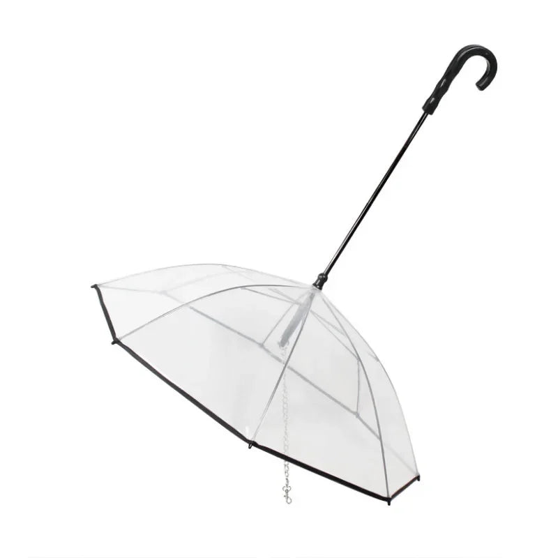 the DRIZZLEDEFENDER PET GEAR - New Transparent Pet Umbrella, Well Made Detachable Adjustable Rainy Day Outdoor Dog Walking Leash for Small Dogs, Pet Supplies
