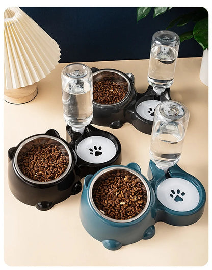 Cat Bowl 2-in-1 Drinking Water Dog Food Pot Water Bowl Rice Pot Pet Supplies Cat Bowl Pet Drinking Water Feeding Integration