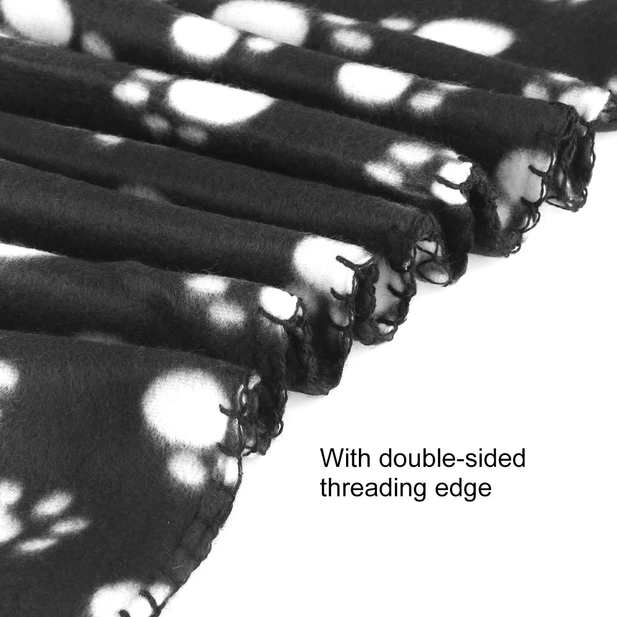 Double Sided Fleece Pet Blanket Black 100x70cm Soft for Dog Cat Bed Cushion Floor Seat Cover Pet Bed Mat