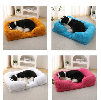 Custom Luxury Large Washable Orthopedic Waterproof Memory Foam Boucle Pet Dog Bed Pet Beds Removable Cover