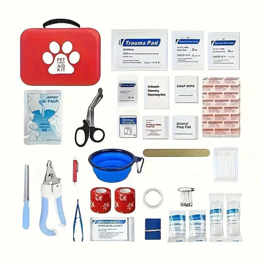 the EMERGENCY PET KIT - Compact Pet First Aid Kit for Dogs and Cats - Emergency Supplies, Camping and Backpacks
